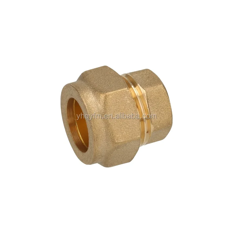 Compression straight fitting stop end pipe fittings brass faucet valve