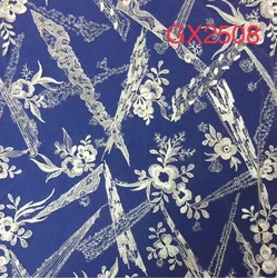 embroidery lace fabric with sequins  for  wedding dress
