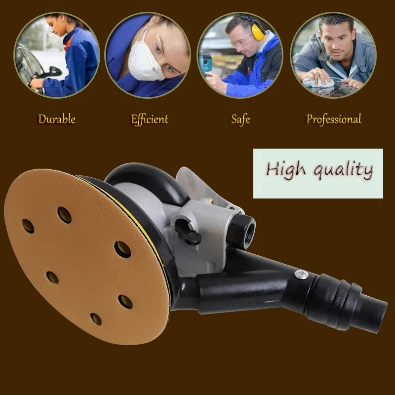 100pcs/box round sandpaper 125mm Yellow color dry sand paper abrasive sanding paper sanding disc with 8 holes for automotive