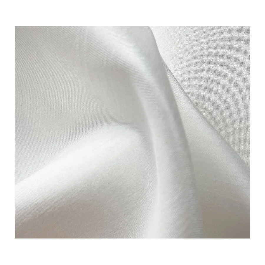 Популярная белая однотонная шелковая 130 г 100% полиэстер шантунг Свадебная атласная ткань для