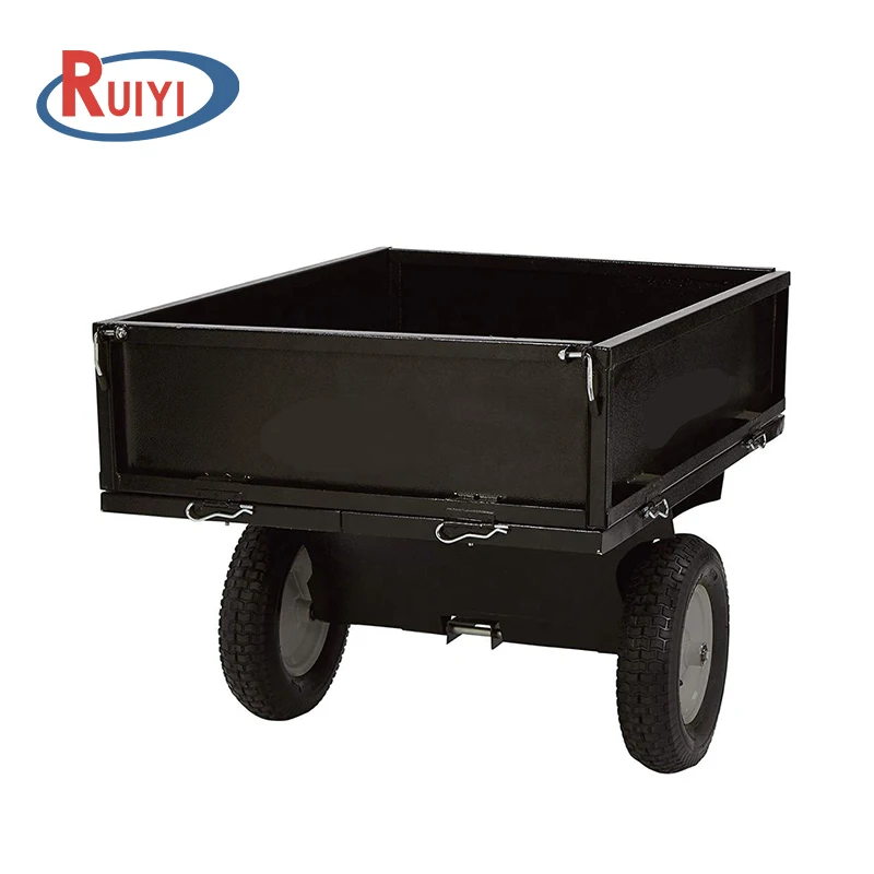 Collapsible enclosed trailer folding wagon rolling garden cart with wheels farm utility trailer