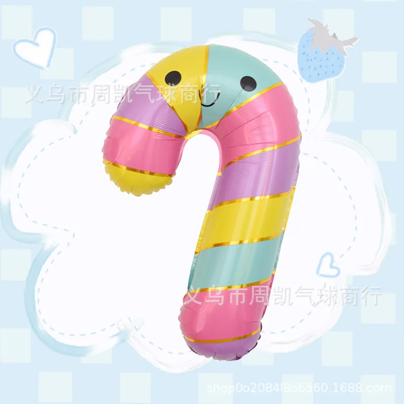 Cross-border cartoon candy Ice cream aluminum film colored balloon set Wholesale Birthday party party decoration