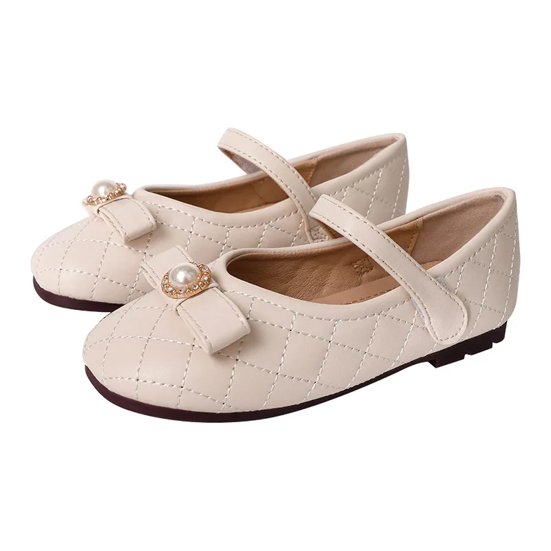 Lovely Princess Shoes For Children Girls Soft Soled Flats Shoes Fashion Casual Performance Girls Students Shoe Solid Color