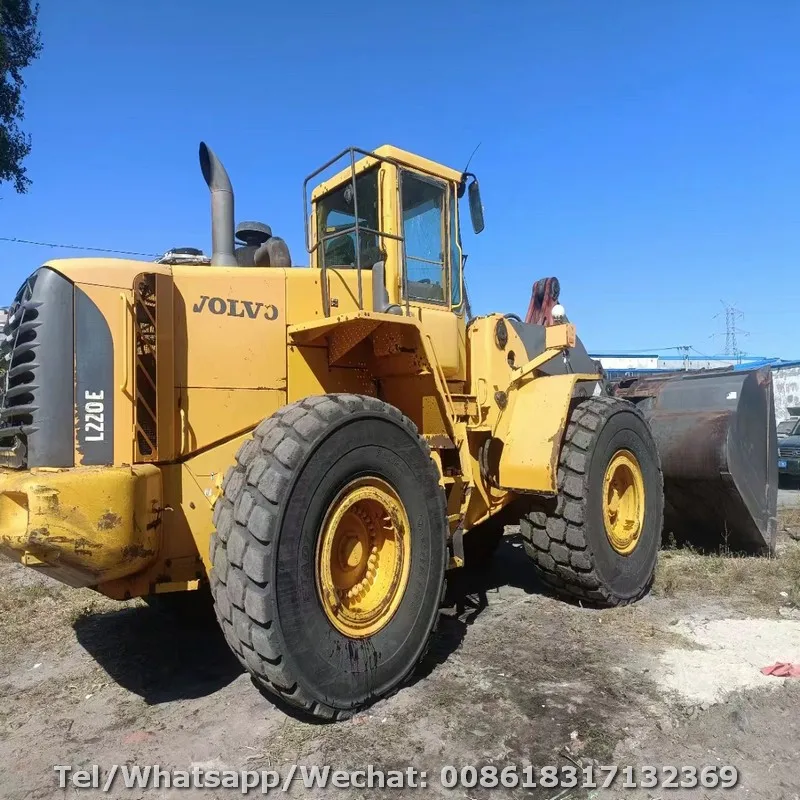 Good Condition Used Volvo L220E Front End Loader Original Paint Used Volvo 5 ton 6 ton 8 ton Payload Loader