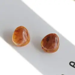 Korean geometric irregular tortoise resin earrings minimalist chic for  women jewelry earrings