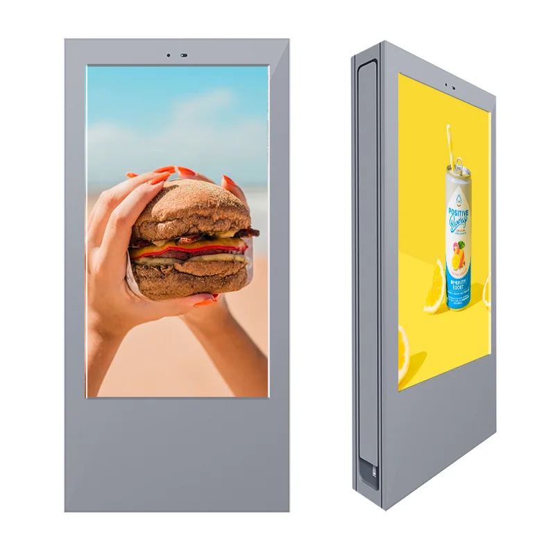 High Brightness Vertical Stand IP65 55inch Waterproof Digital Signage Screen Totem Display LCD Display MenuKiosk