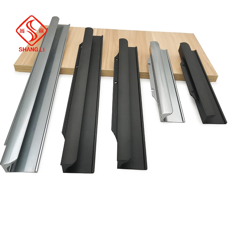 Modern Bedroom Furniture Door Pulls Black Gold Silver Drawer Kitchen Cabinet Handles Wardrobe Cupboard Handle Metal Part