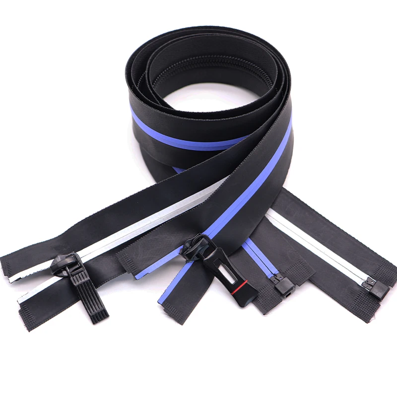 #5 Black waterproof zip custom cosmetic bag printed logo zipper waterproof zippers outdoor garment waterproof zipper