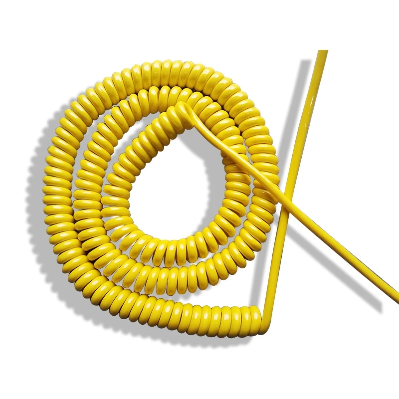 Coil Ethernet cable mechanical equipment spring wire PU 8 core 1.5 square cable Spiral