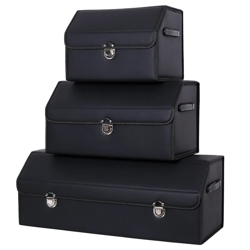 Luxury Leather Car Boot Trunk Storage Organizer Multi-color Pu Material Seat Organizers Original Manufacture Distribution