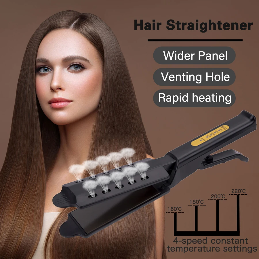 Hot selling 2 in 1 nano titanium steam platinum flat iron hair straightener