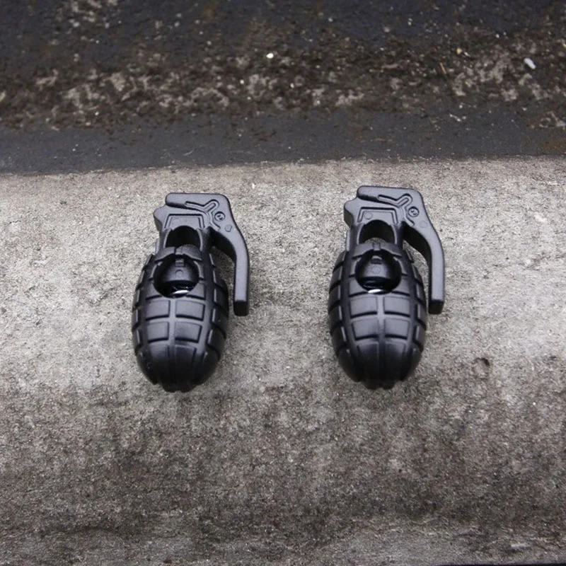 Wholesale Backpack Garment Accessories Plastic Grenade Shape Paracord Cord Lock Toggle Stopper