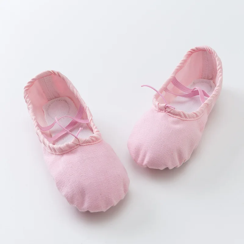 Cheap Wholesale Canvas Ballet Shoes Split Sole Ballet Slippers Ballerina Dance Shoes for girl