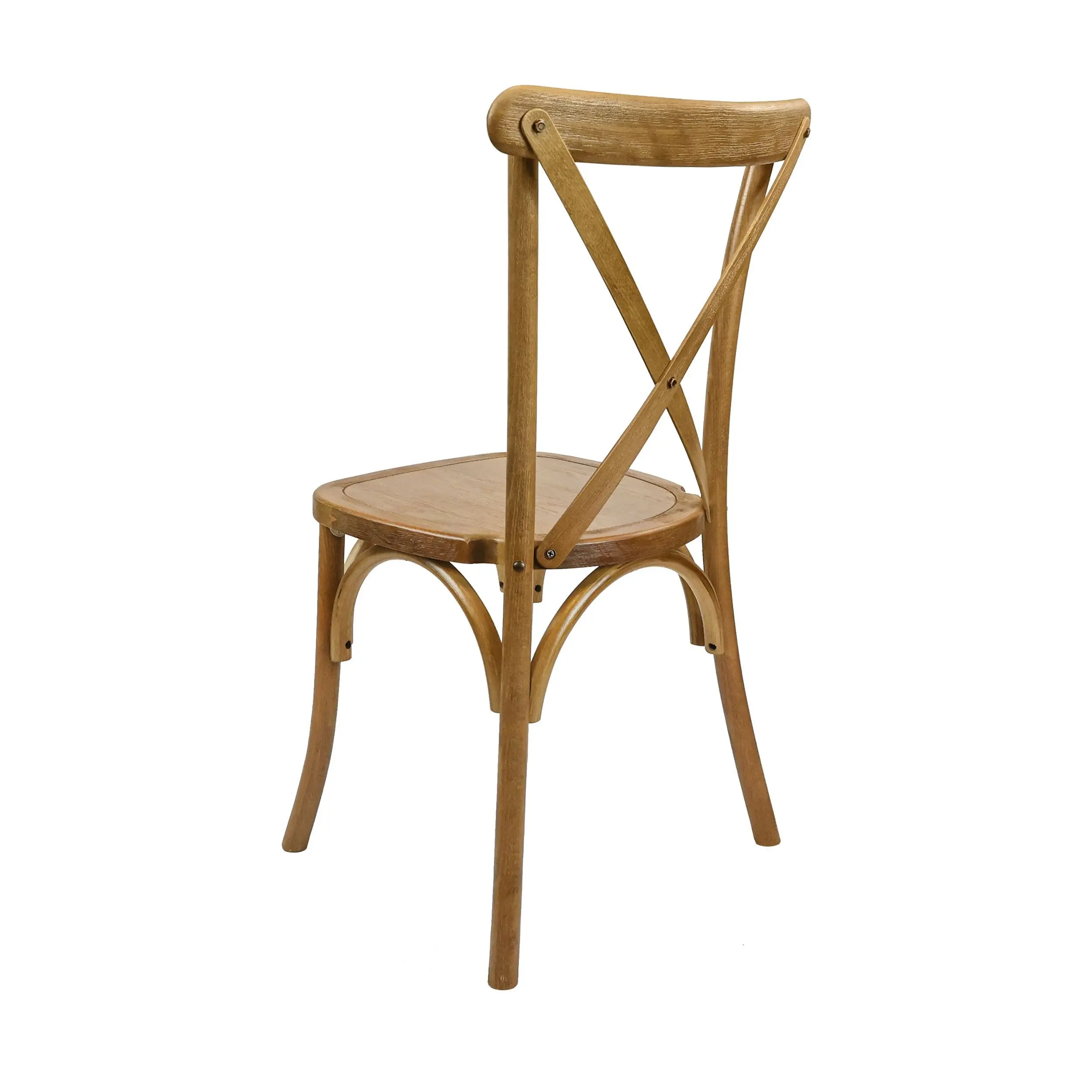 Chestnut Wooden Cross Back Chair