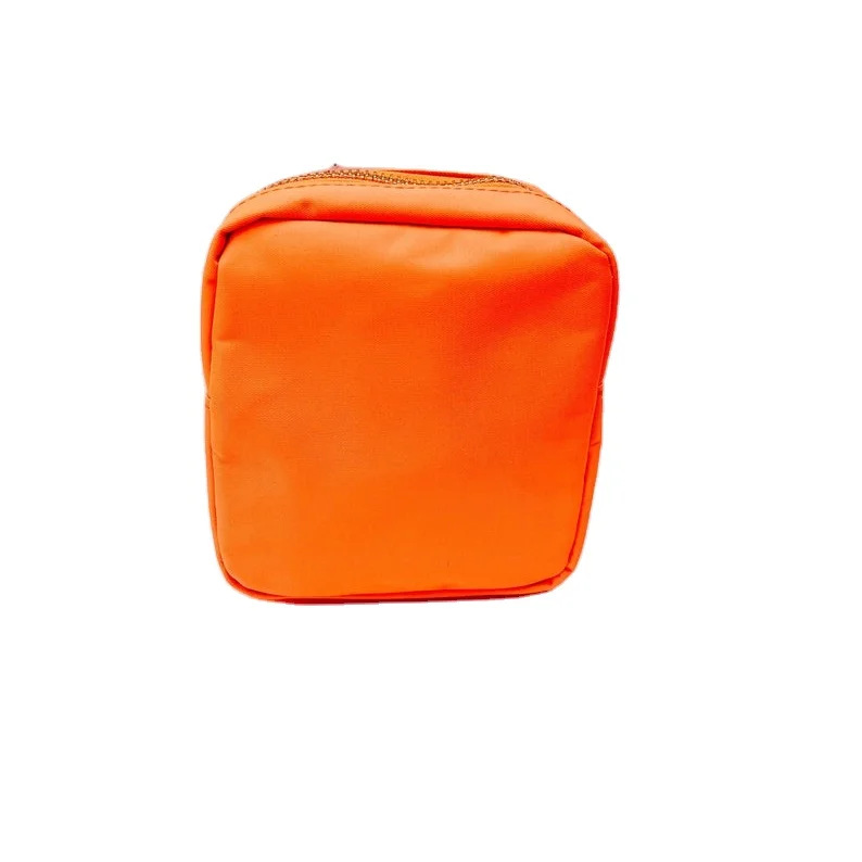 Multi Colors and Sizes Low MOQ Nylon Cosmetic Bag Zipper Travel Bag For Women Lady  Makeup Pouch