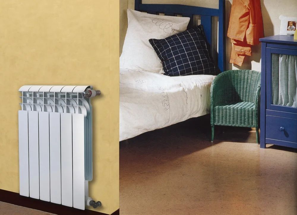 water heating  system for room heaters bi-metal aluminum radiator 500/80