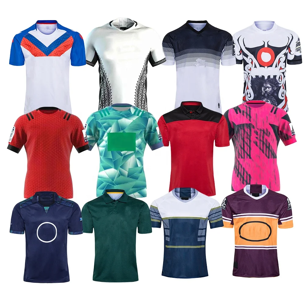 Cheap wholesale Top  thailand quality rugby football wear sublimation custom rugby jersey