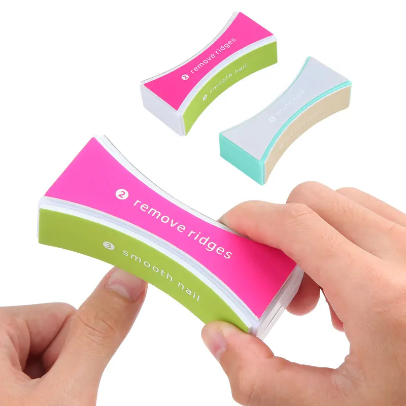 High quality new design 4 sides mini nail file sanding block buffer manicure nail art care tool for home salon