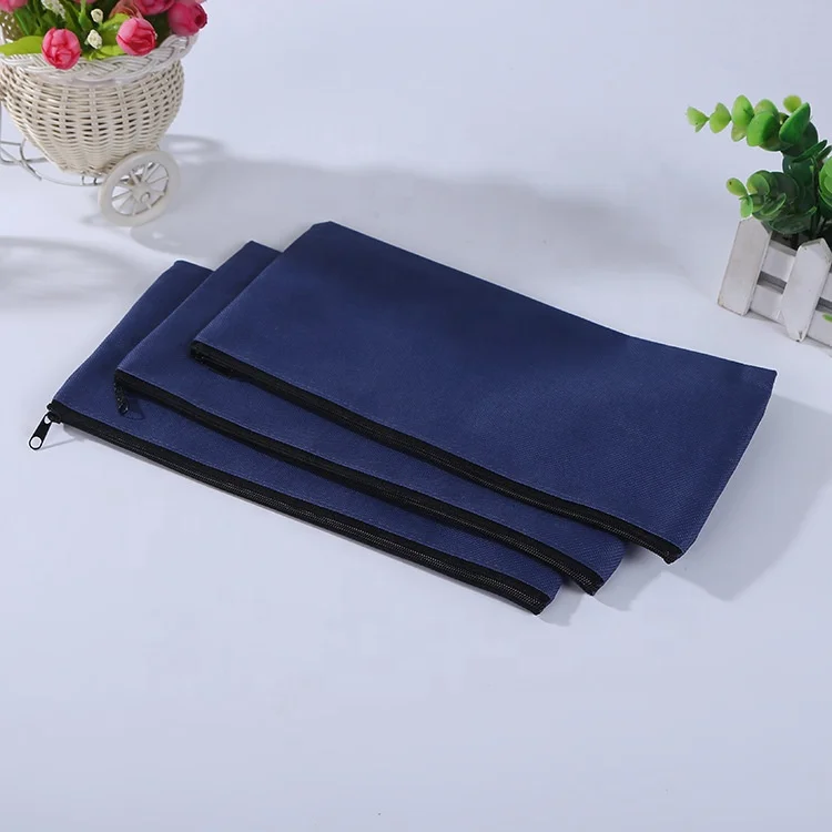 Cheap Custom Logo 100%  natural recycled Cotton Canvas Portable Travel Cosmetic Pencil Pouch Makeup Bag