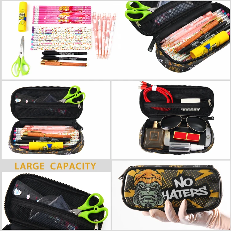 Wholesale School Stationary Waterproof Cute Kawaii Kids Pencil Case Pouch Estuche Para Lapices Custom Pencils Pencil Bag