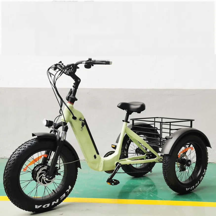 Электрический трехколесный велосипед Joyebikes 48 в 500 Вт грузовой для взрослых