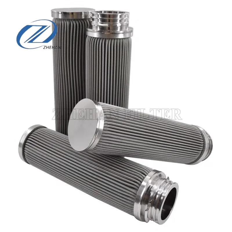 Custom stainless steel pleated mesh filter cartridge 60 80 mesh oil absorption filter element hobbing machine oil collecting