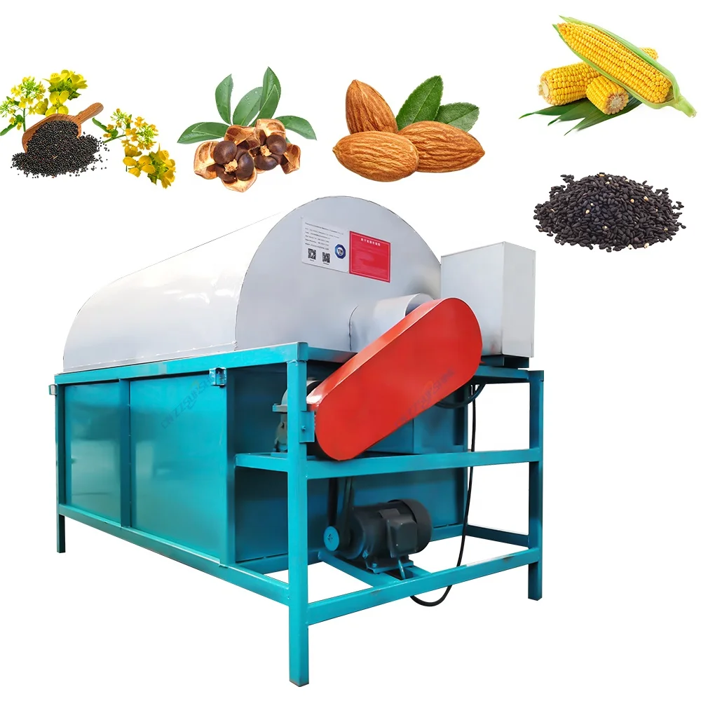 Hot Sale Gas Heated Cashew Nuts Sunflower Seeds Frying Machine Soybean Spice Roasting Machine