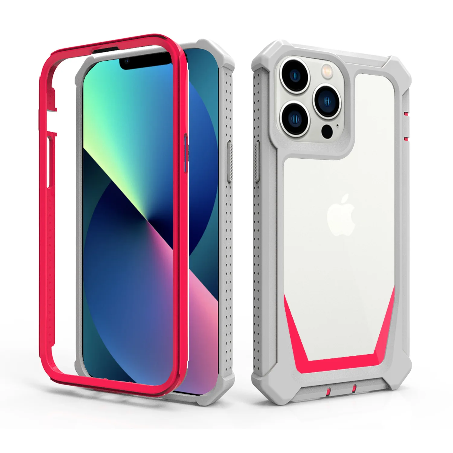 Honatop For iphone 14 13 12 pro max Heavy Duty Protection Back Cover NEW Hybrid Rugged Clear Phone Case