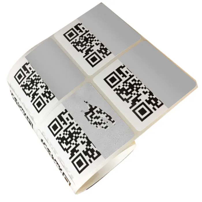 Custom Euro Laser Security Holographic Sticker scratch off QR Code serial number 3d Hologram label Sticker
