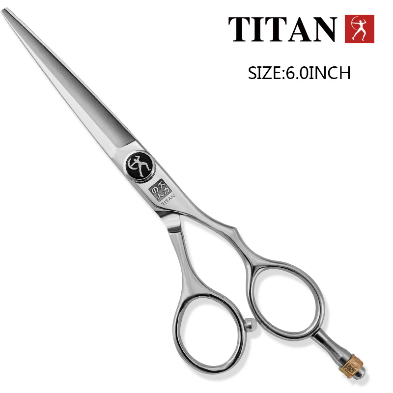 Titan professional hair scissors serrated blade hair scissors barbering beauty salon tools beard ball screw