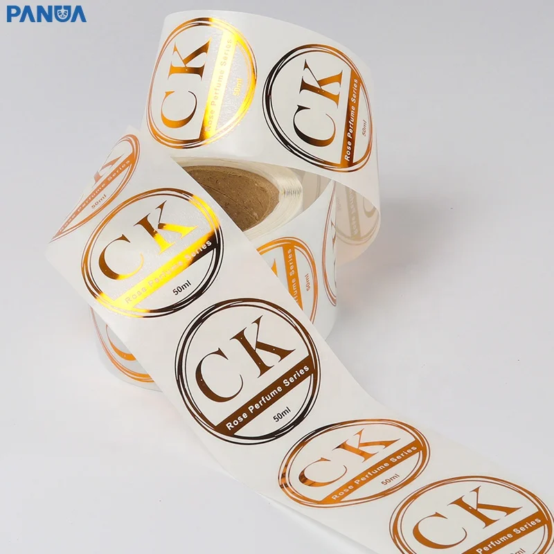 Custom Clear round Logo Stickers Glossy Vinyl Labels Waterproof and Adhesive for Packaging and Industrial Use