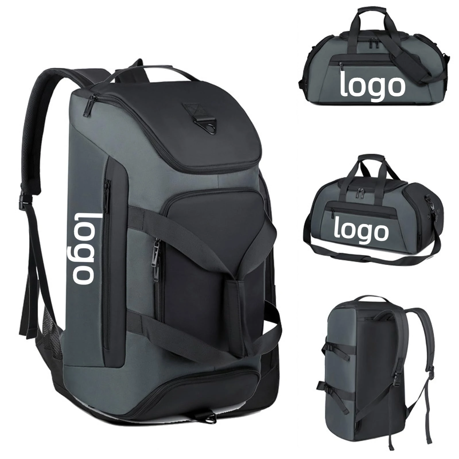 2024 Waterproof Sports Duffel Gym Bags Travel Backpack Weekender Bag Men Women Overnight Bag With Shoe Compartment