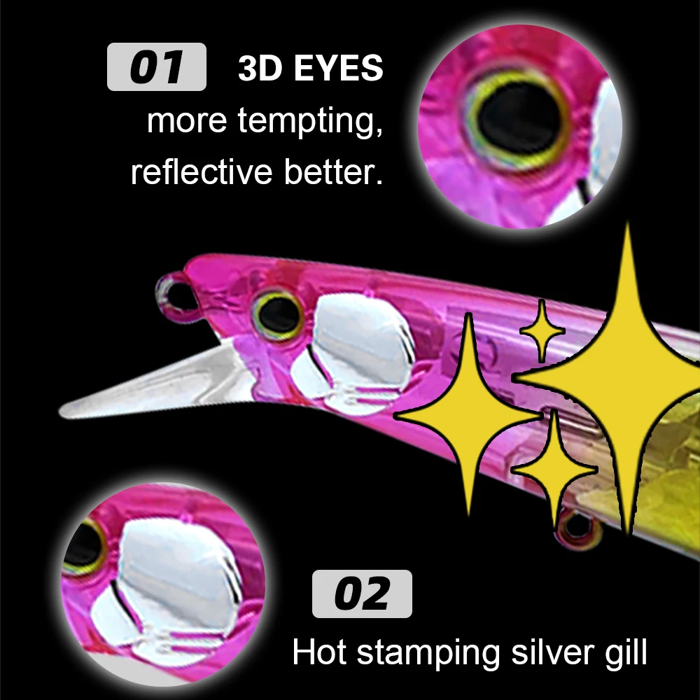 Jerkbait 163mm 32g Big Game Sea Bass Fishing Lure Long Casting Deep Saltwater Minnow Floating