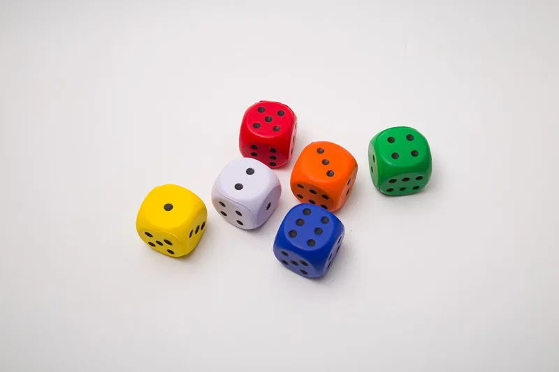 New 6CM PU Game Dice Toy, Have 6 colors to choose
