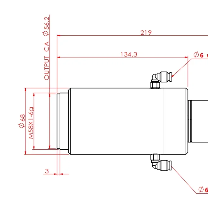 D50F160 laser Collimator laser equipment parts