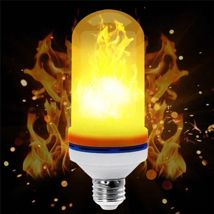 Best Selling LED Flame Effect Light Bulbs E27 E26 Base SMD2835 99 LEDs Beads Dancing Fire