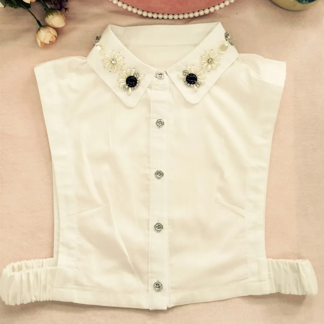 Detachable shirt collar white cotton neck decorative women garment dress collar