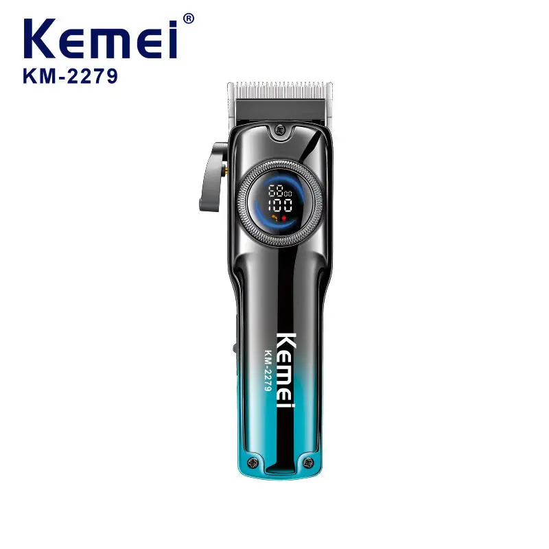 Km-2279 Lcd Digital Display Metal  Hair clippers Kemei Usb Current Hair Cut Electric Hair Trimmer Cutter