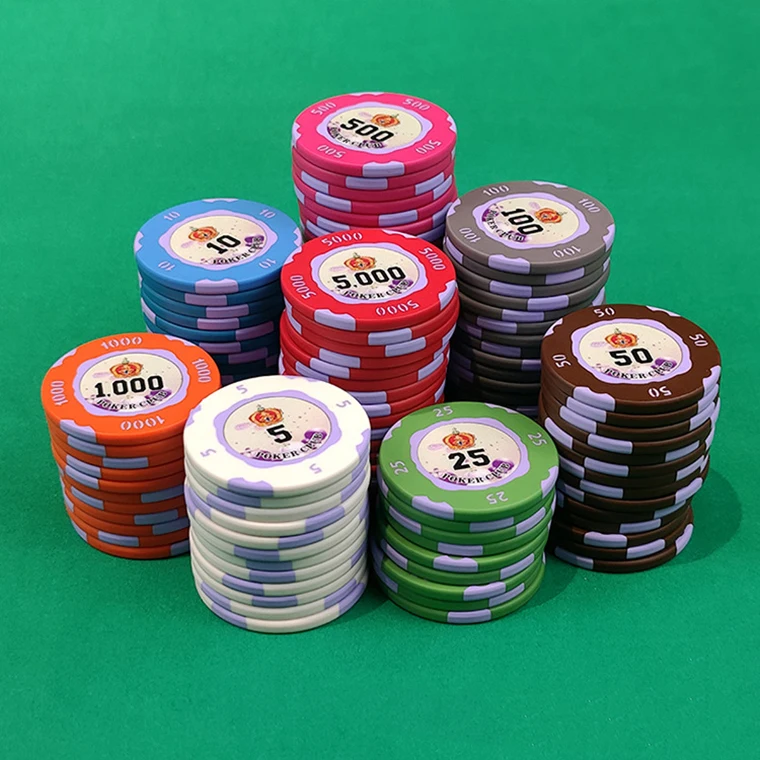 Custom Wholesale Square Gold Football Monte Carlo Paulson Blank Poker Chips Professional Poker Game Set