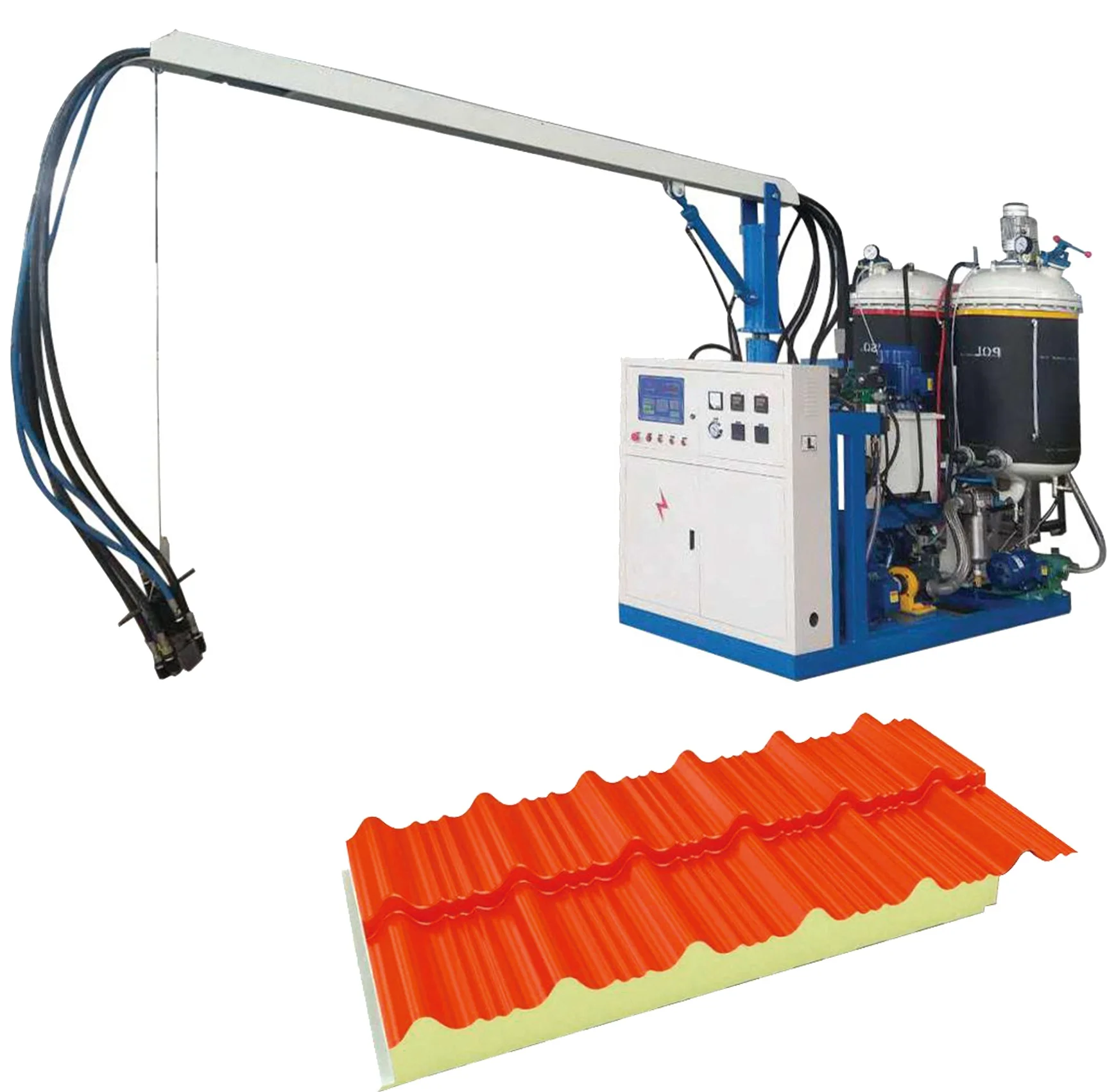 Машина для впрыска пенополиуретана высокого давления для стеновых и кровельных изоляционных панелей