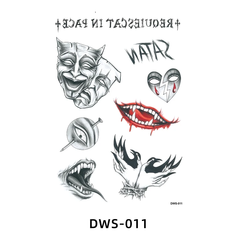 Custom Pumpkins Ghosts Waterproof Tattoo Sticker Party Halloween Temporary Tattoo