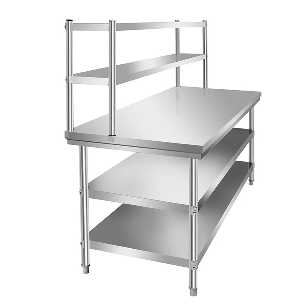 3 tier stainless steel work bench for Kitchen stainless steel work table