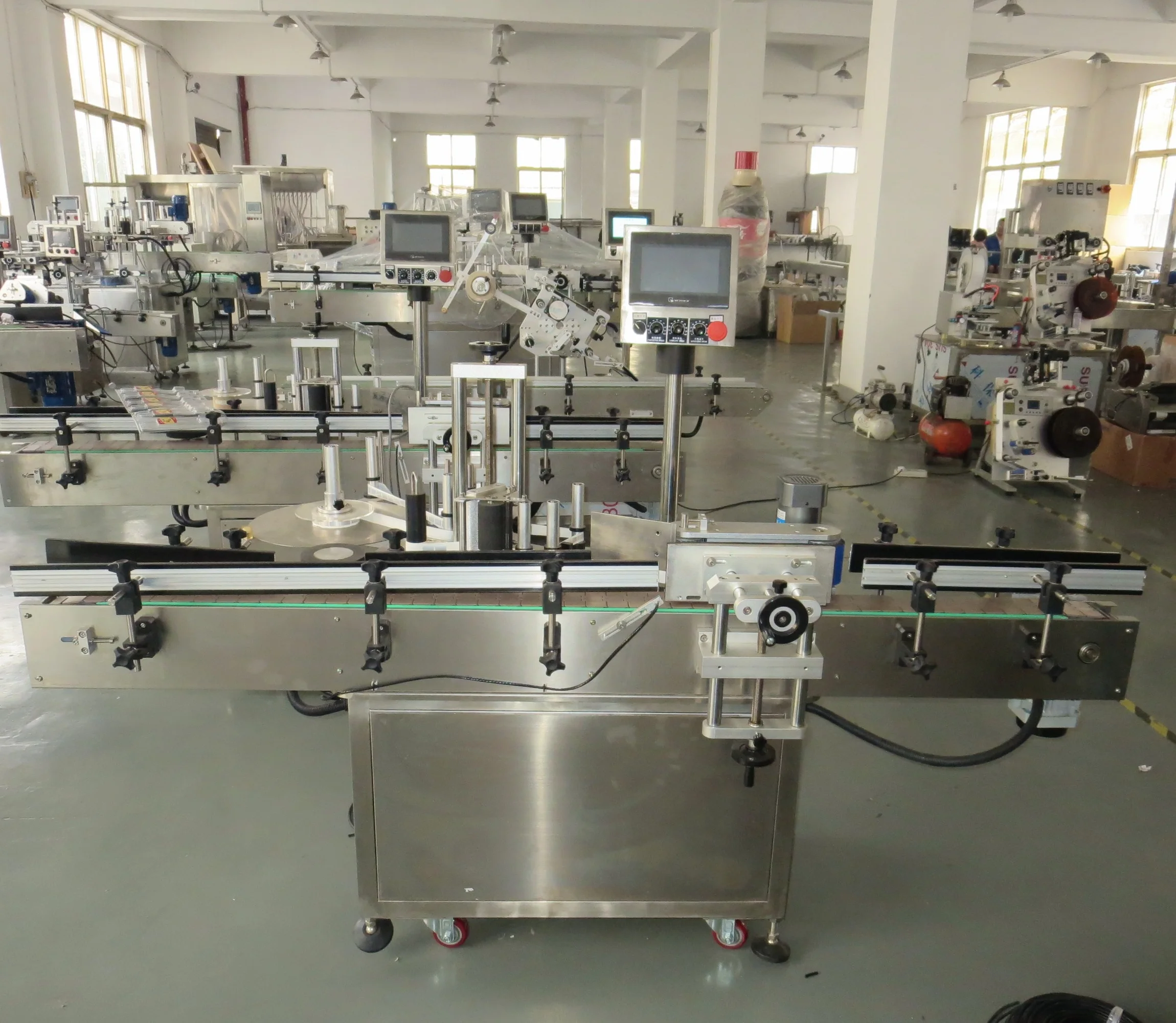 
YIMU YM-510 Full Automatic Cylindrical Nutella Glass Bottle Labeling Machine 