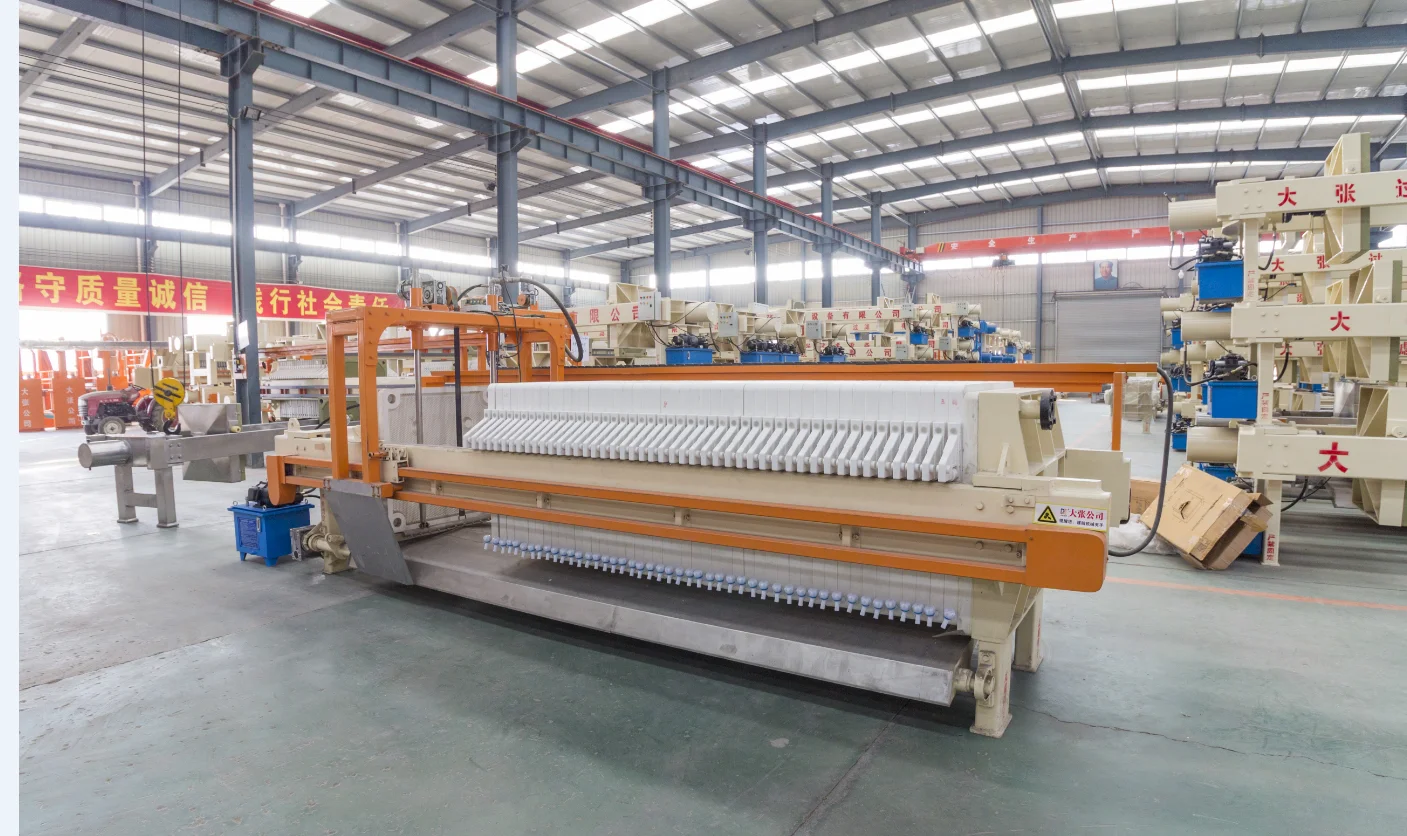 Steel plant sewage treatment chamber filter press