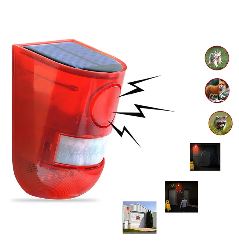 original factory solar alarm system solar security light solar alarm led light solar alarm with motion sensor