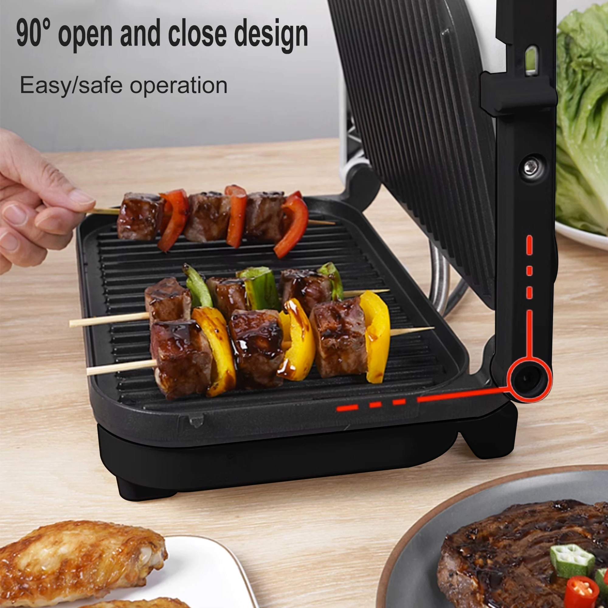 Sonifer SF-6160 Hot selling Multi-Functional Non-Stick Sandwiches roasts Baking Pan electric grill