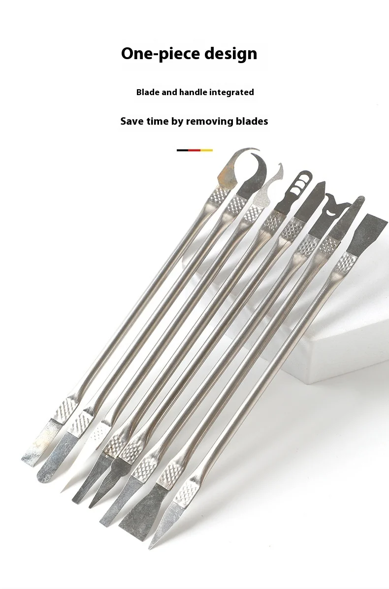 8-in-1 CPU Pry Knife Dual-Purpose Stainless Steel Parts Disassembly Tool for Computer Mobile Phone Repair Digital Accessory Set