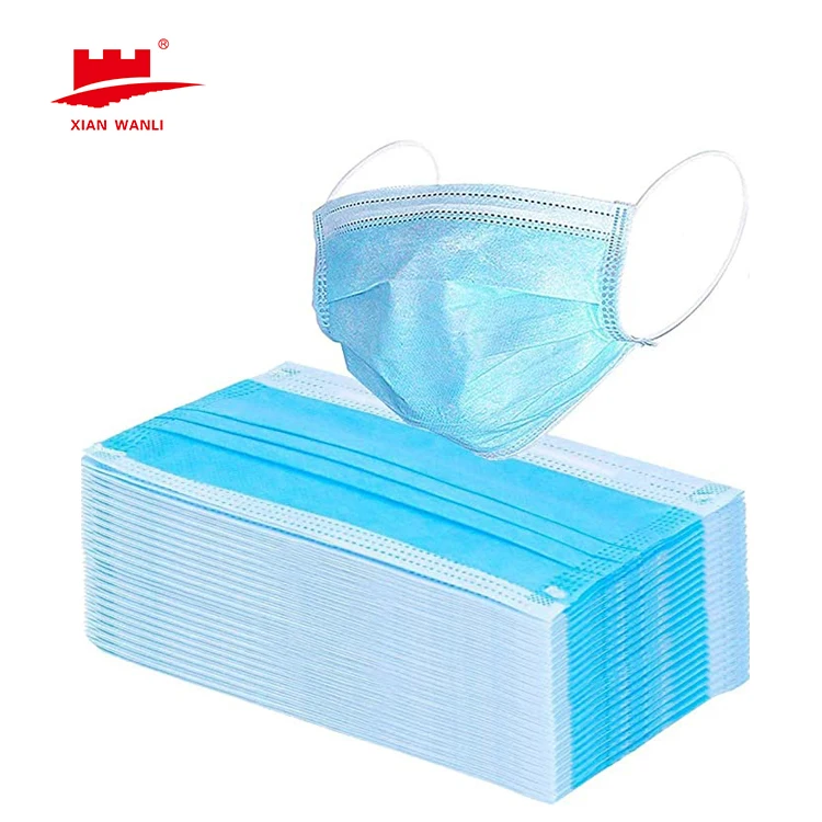 Face Dust Mask Earloop Medical Surgical Mask Hot Sale 3 Ply Disposable For Daily Ce Adult100% Cotton(ae) Gb/t 32610