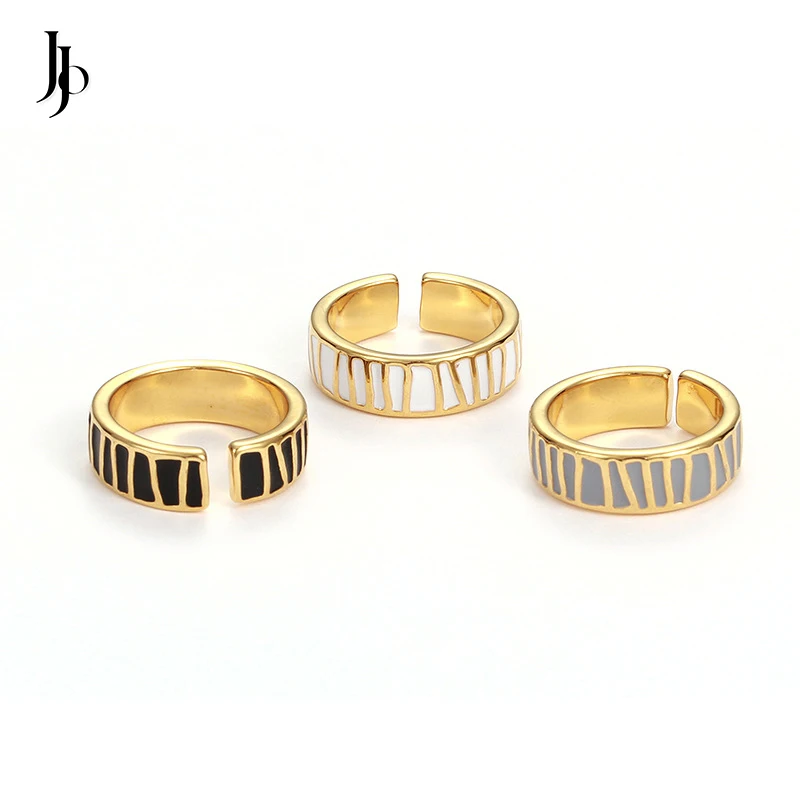 JOJO Fashion 2023 Irregular line minimalist jewelry 18k gold plated rings for women