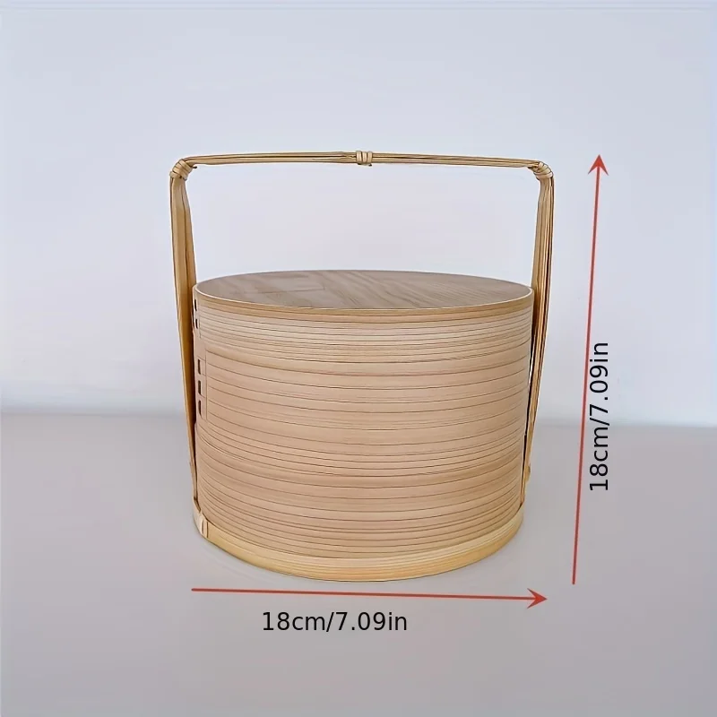 Japanese Bento Box Lunch Box Wooden Picnic Baskets Sushi Box Portable